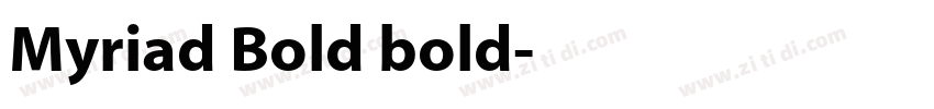 Myriad Bold bold字体转换